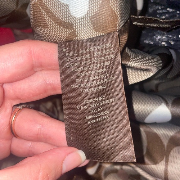 COACH vibrant red double breasted peacoat | XS - Picture 11 of 12